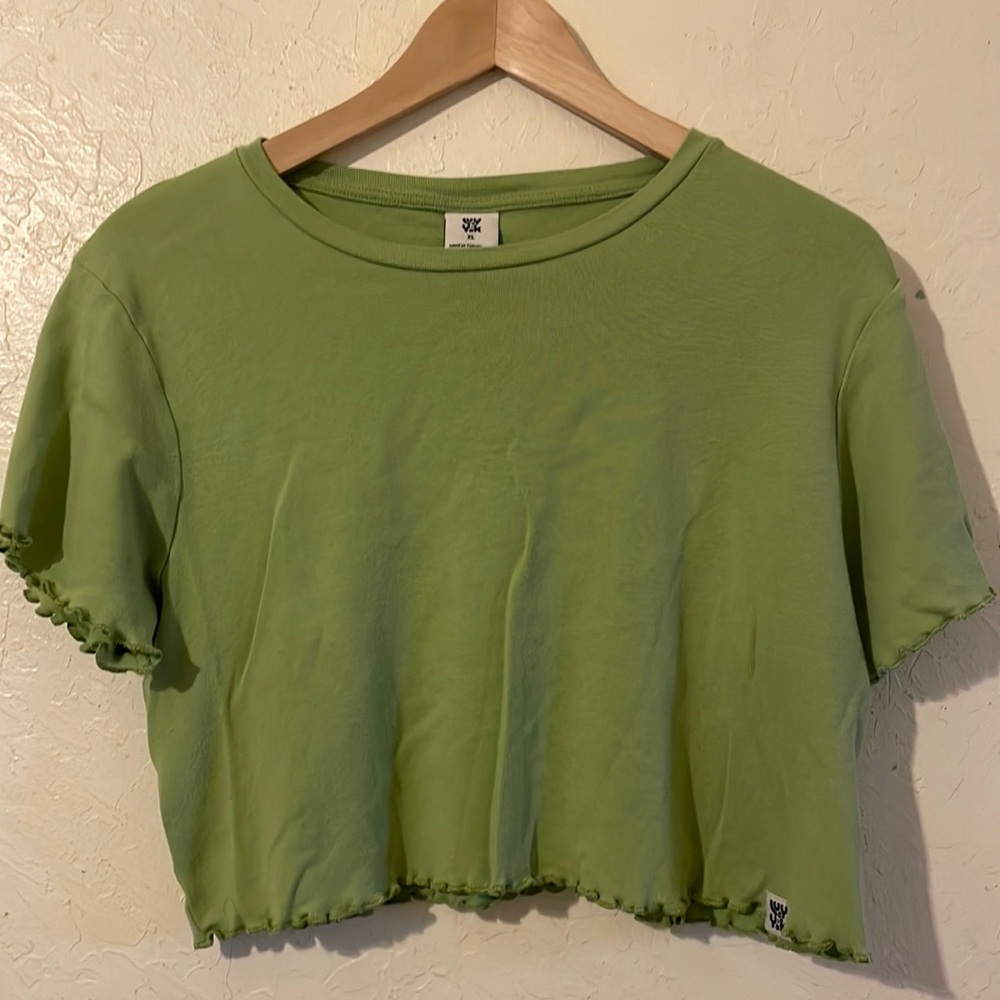 Lucy & Yak Light Green Crop Top